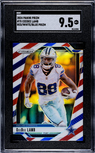 2024 Panini Prizm Red/White/Blue Prizm CeeDee Lamb #75 SGC 9.5