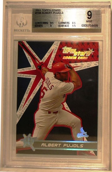 2001 Topps Stars #198 Albert Pujols (ROOKIE) BGS 9 MINT