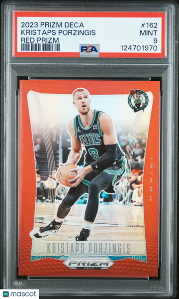 2023 Panini Prizm Deca Kristaps Porzingis #162 Red PSA 9