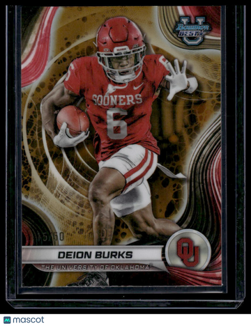 2024 Bowman University Best Deion Burks #5 Gold Refractor SN