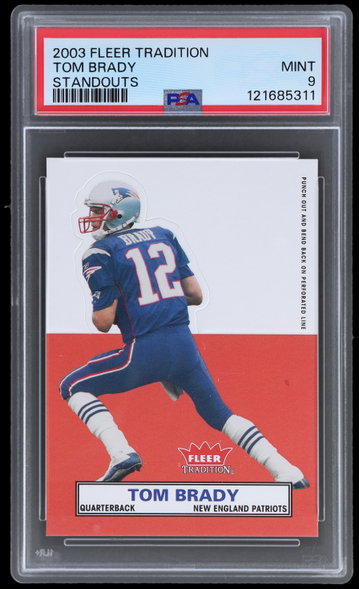 2003 Fleer Tradition Tom Brady Standouts PSA 9