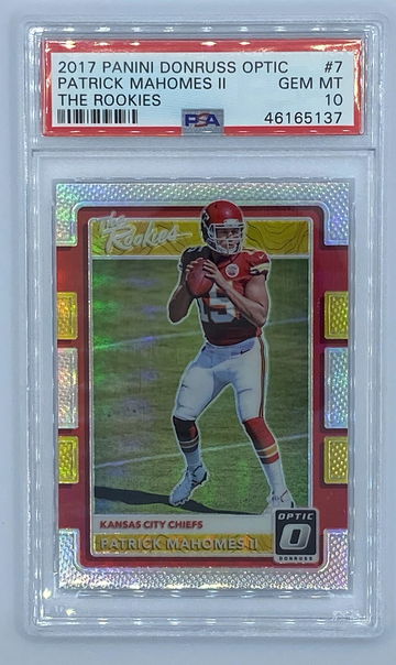 2017 Donruss Optic The Rookies Patrick Mahomes PSA 10