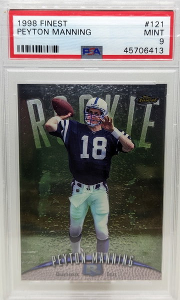 1998 Topps Finest Peyton Manning #121 PSA 9 Rookie RC