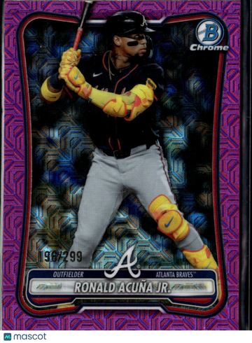 Ronald Acuña Jr. 2024 Bowman Chrome Fuchsia Mojo Refractor /299 Atlanta Braves