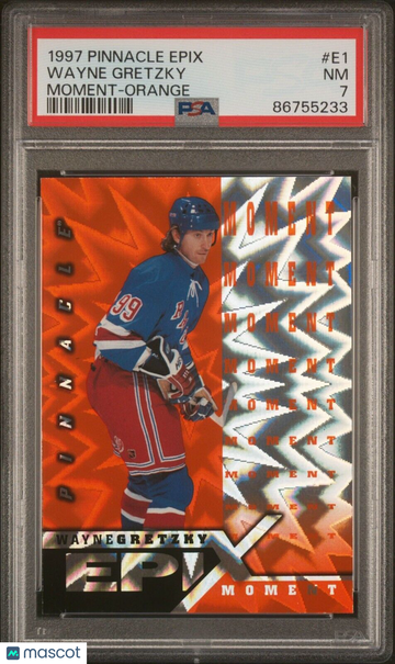1997 Pinnacle Epix Wayne Gretzky #E1 MOMENT ORANGE PSA 7 NM