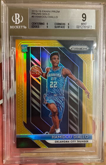 2018 Panini Prizm Hamidou Diallo Gold RC BGS 9 /10