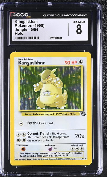 1999 Pokemon #5/64 Kangaskhan Jungle CGC 8
