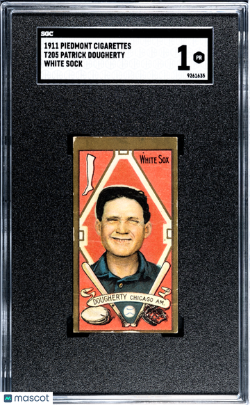 1911 Piedmont Cigarettes (T205) Patrick Dougherty White Sock SGC 1
