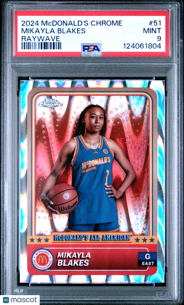 2024 Topps Chrome Mcdonald's All American Mikayla Blakes #51 Raywave PSA 9