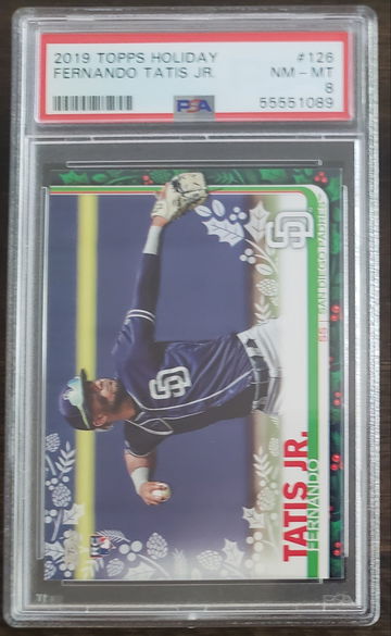 2019 Topps Holiday Fernando Tatis Jr. RC #126 PSA 8