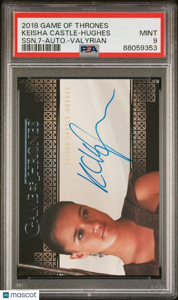 2018 Game Of Thrones Season 7-Autograph Keisha Castle-Hughes Valyrian PSA 9