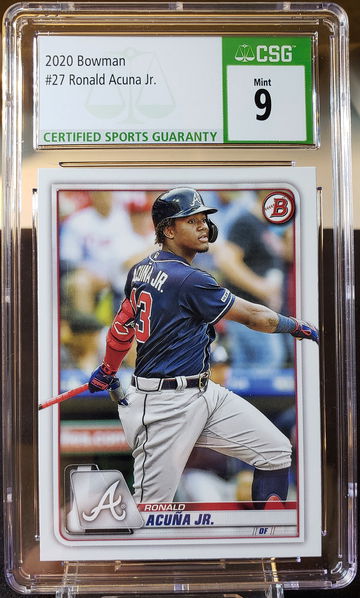 2020 Bowman Ronald Acuna Jr #27 CSG Mint 9 Atlanta Braves