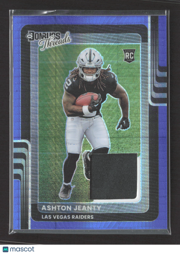 2025 Panini Donruss Optic Threads Prizm Ashton Jeanty #DTBH-AJY Blue RC Memorabilia