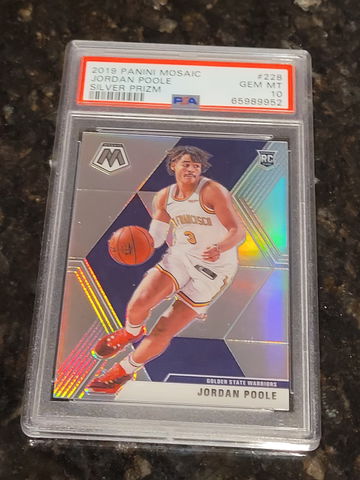 2019 Mosaic Jordan Poole SILVER PRIZM PSA 10 GEM-MT #228