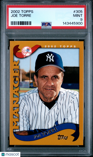 2002 Topps Joe Torre #305 PSA 9
