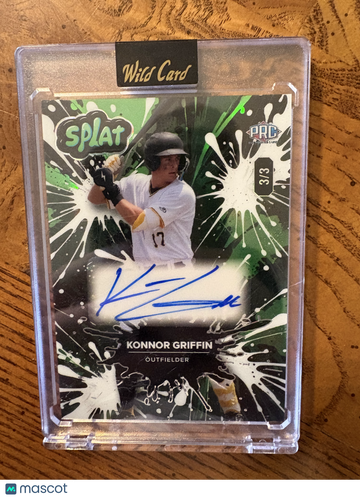 2024 Wild Card Splat Konnor Griffin #SBGRE03-KGA Green /3