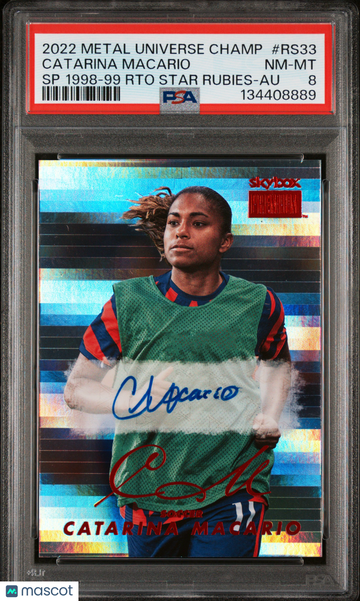 2022 Skybox Metal Universe Champions Catarina Macario #RS-33 Star Rubies Auto PSA 8