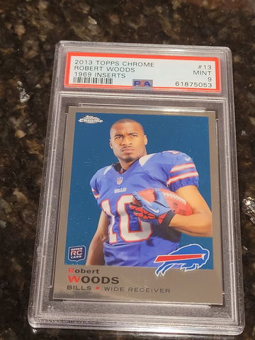 2013 TOPPS CHROME 1969 INSERT Robert Woods Rookie RC PSA 9 MINT #13