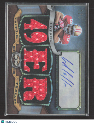 2009 Topps Triple Threads Glen Coffee #TTRA-64 Jersey Patch Triple Relic