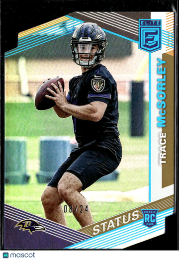 Trace McSorley 2019 Panini Donruss Elite Status RC /24 Baltimore Ravens