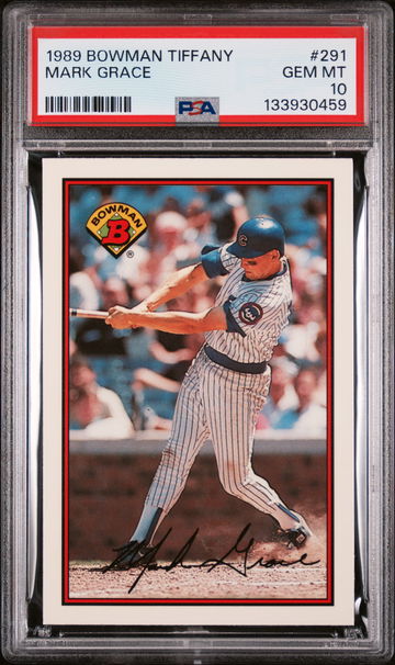 1989 Bowman Tiffany Mark Grace #291 /6000 PSA 10