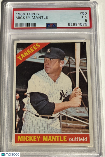 1966 Topps Mickey Mantle #50 PSA 5