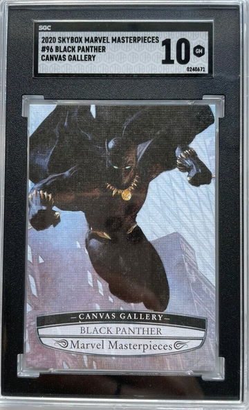 2020 Upper Deck Marvel Masterpieces CANVAS BLACK PANTHER #96 SGC 10 GEM MINT!