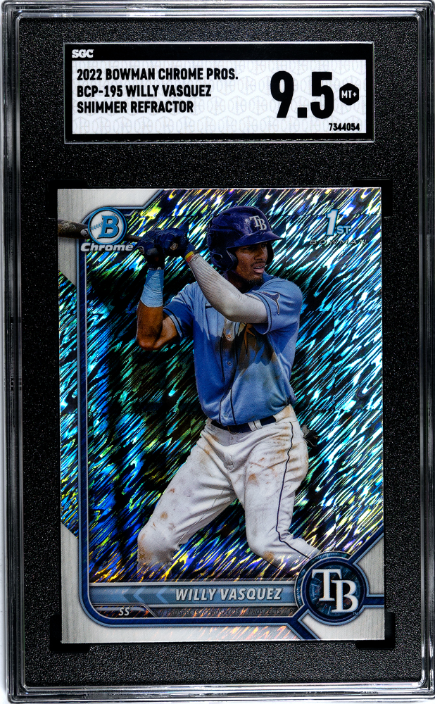 2022 Bowman Chrome Willy Vasquez #BCP-195 Shimmer Ref. SGC 9.5