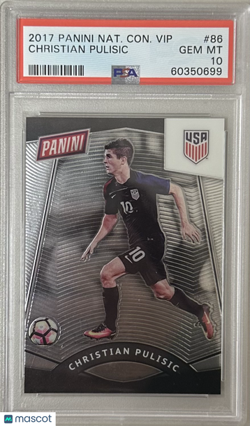 2017 Panini National Convention Vip Christian Pulisic #86 PSA 10