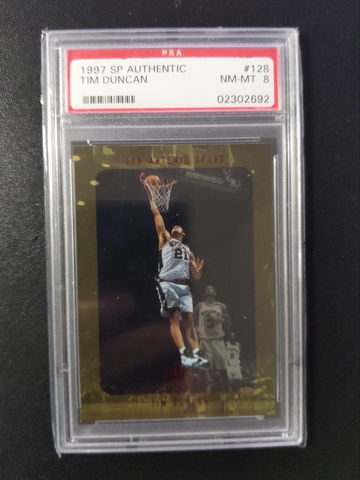 1997 SP Authentic #128 Tim Duncan PSA 8