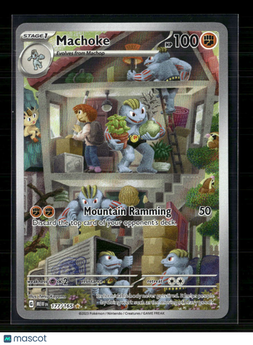 2023 Scarlet & Violet 151 Machoke Holo Secret Rare #177/165