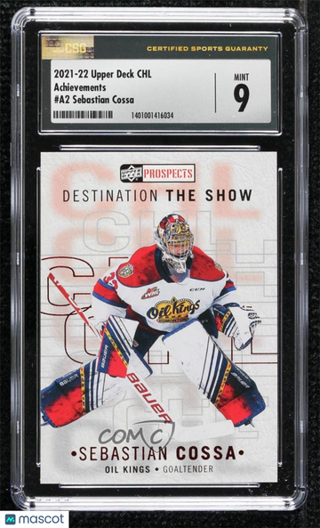 2021-22 Upper Deck CHL - Achievements Sebastian Cossa #A2 [None] Achievements CSG 9