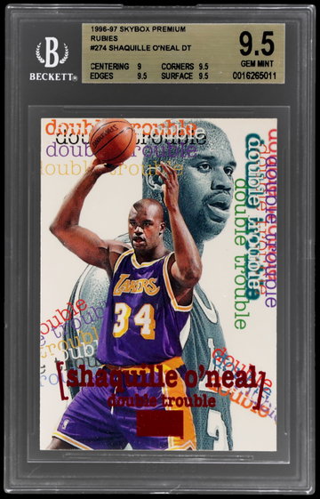1996 Skybox Premium Shaquille O'neal Rubies BGS 9.5