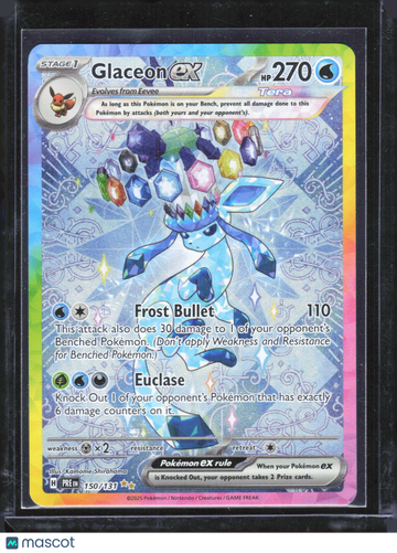 Prismatic Evolutions Glaceon ex Holo Special Illustration Rare #150/131