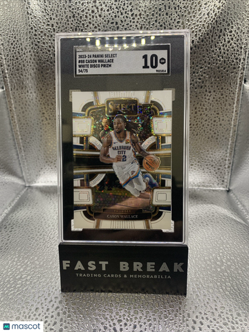 2023-24 Panini Select Cason Wallace #88 White Disco Prizm Parallel/Variety SGC 10