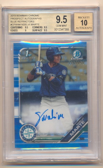 Noelvi Marte Blue Refractor Auto /150 Bowman Chrome