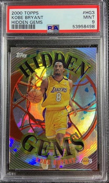 2000 Topps Hidden Gems Refractor Holo Insert #HG3 PSA 9 Mint Los Angeles Lakers