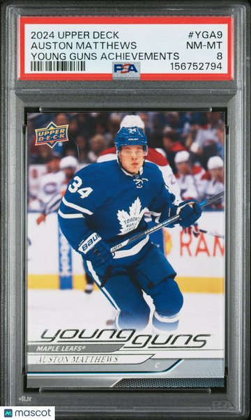 2024-25 Upper Deck Young Guns Achievements Auston Matthews #YGA9 PSA 8