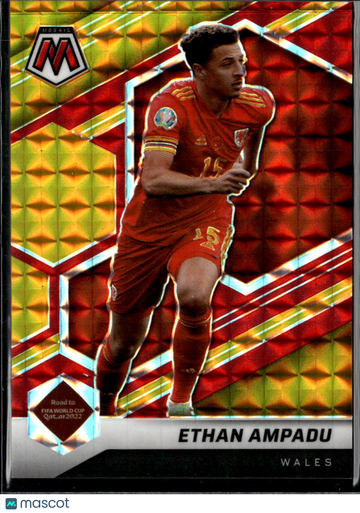 Ethan Ampadu 2022 Panini Mosaic Prizm Road to World Cup Red /88 Wales