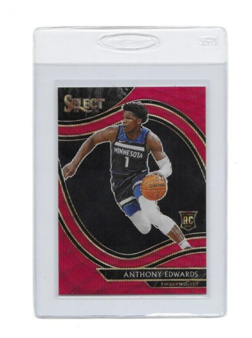 Anthony Edwards 2021-22 Panini Select Red Wave Asia Tmall Courside Rookie