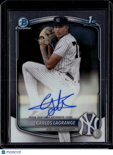 2025 Topps Bowman Chrome Carlos Lagrange #CPA-CL /3 1st Bowman
