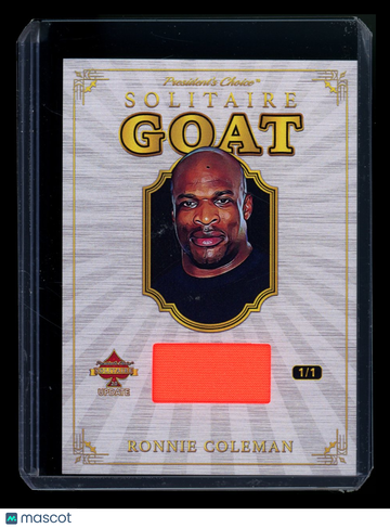 2023 President's Choice Solitaire 2.0 Update GOAT Ronnie Coleman 1/1 /1 Competition-worn suit piece