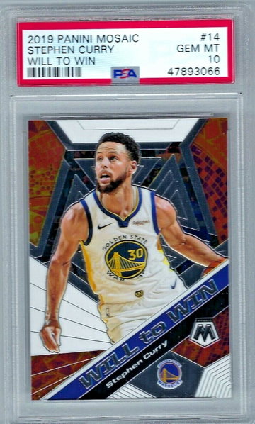 Stephen Curry 2019 Panini Mosaic #14 Will to Win PSA 10 Gem Mint Warriors