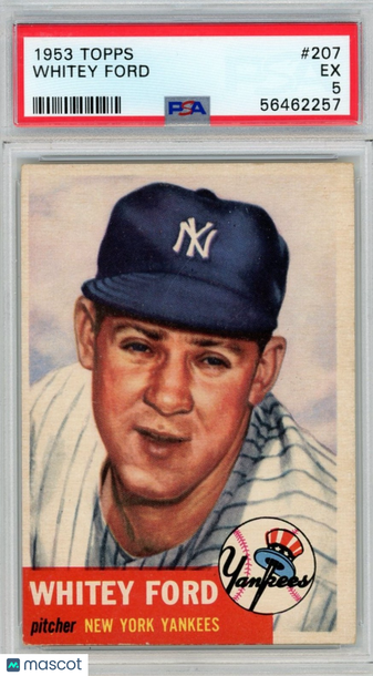 1953 Topps Whitey Ford #207 PSA 5