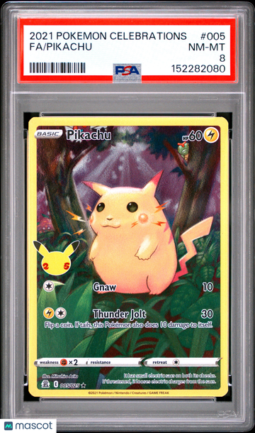 Celebrations Pikachu Holo Holo Rare PSA 8 #005/025