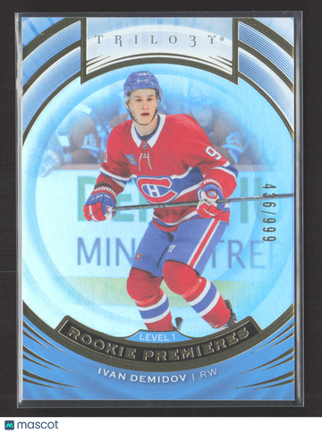 2026 Upper Deck Trilogy Rookie Premieres Level 1 Ivan Demidov T-21 Montreal Canadiens