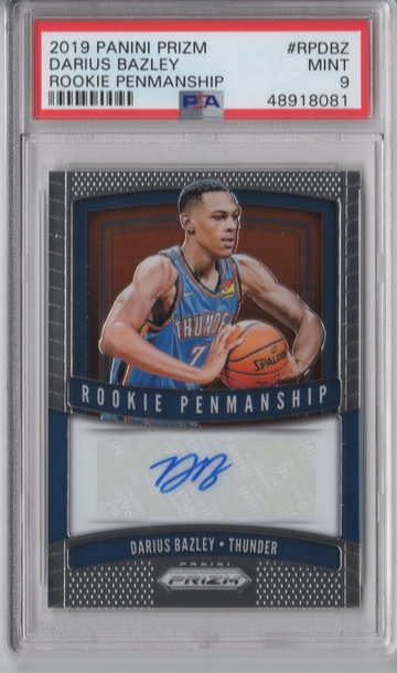 2019 Prizm Darius Bazley Auto PSA 9