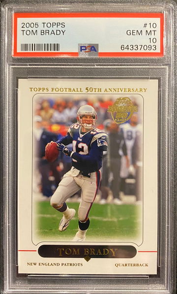 2005 Topps #10 Tom Brady PSA 10