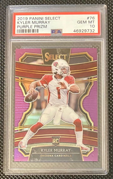 2019 Panini Select Kyler Murray Purple Prizm 19/75 PSA 10