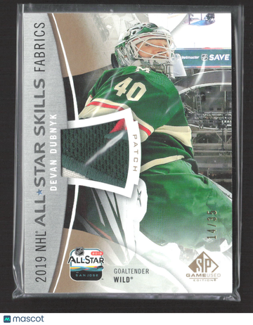 2019 Upper Deck SP Game Used NHL All-Star Skills Fabrics Devan Dubnyk #AS-DU /35 Patch